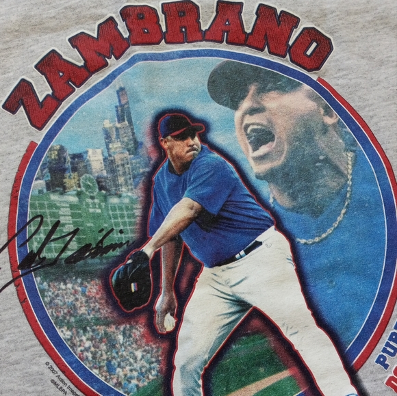 VINTAGE 2007 CARLOS ZAMBRANO CHICAGO CUBS TEE - Picture 3 of 6